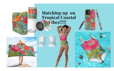Kids Vibrant Floral Swimsuit