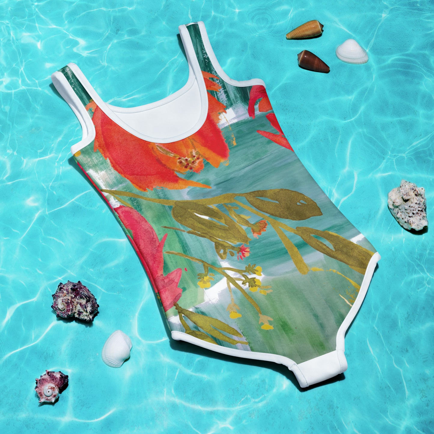 Kids Vibrant Floral Swimsuit