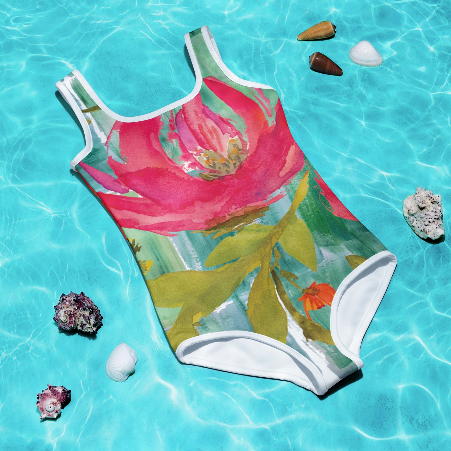 Kids Vibrant Floral Swimsuit