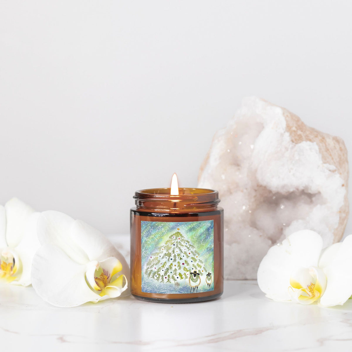 Silent Night Holiday Candle