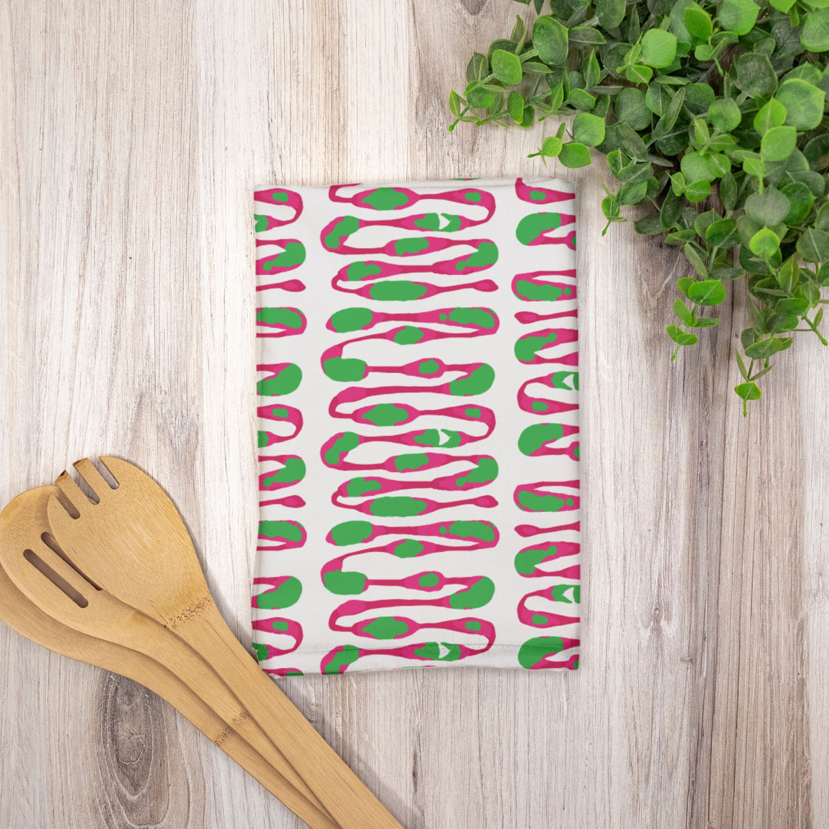 Ribbon Candy tea towel