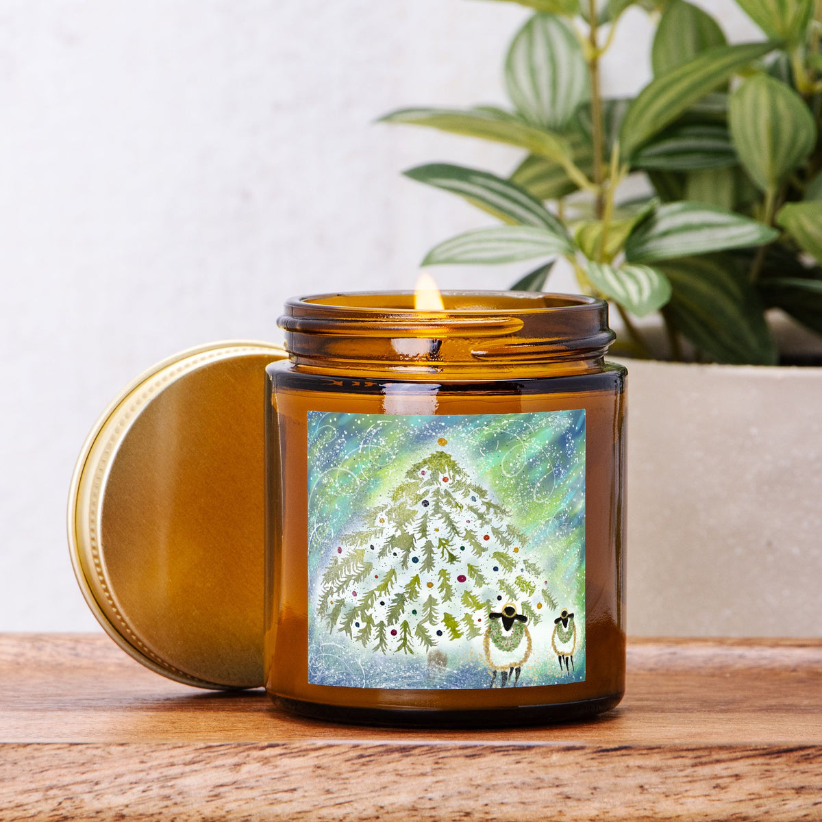 Silent Night Holiday Candle
