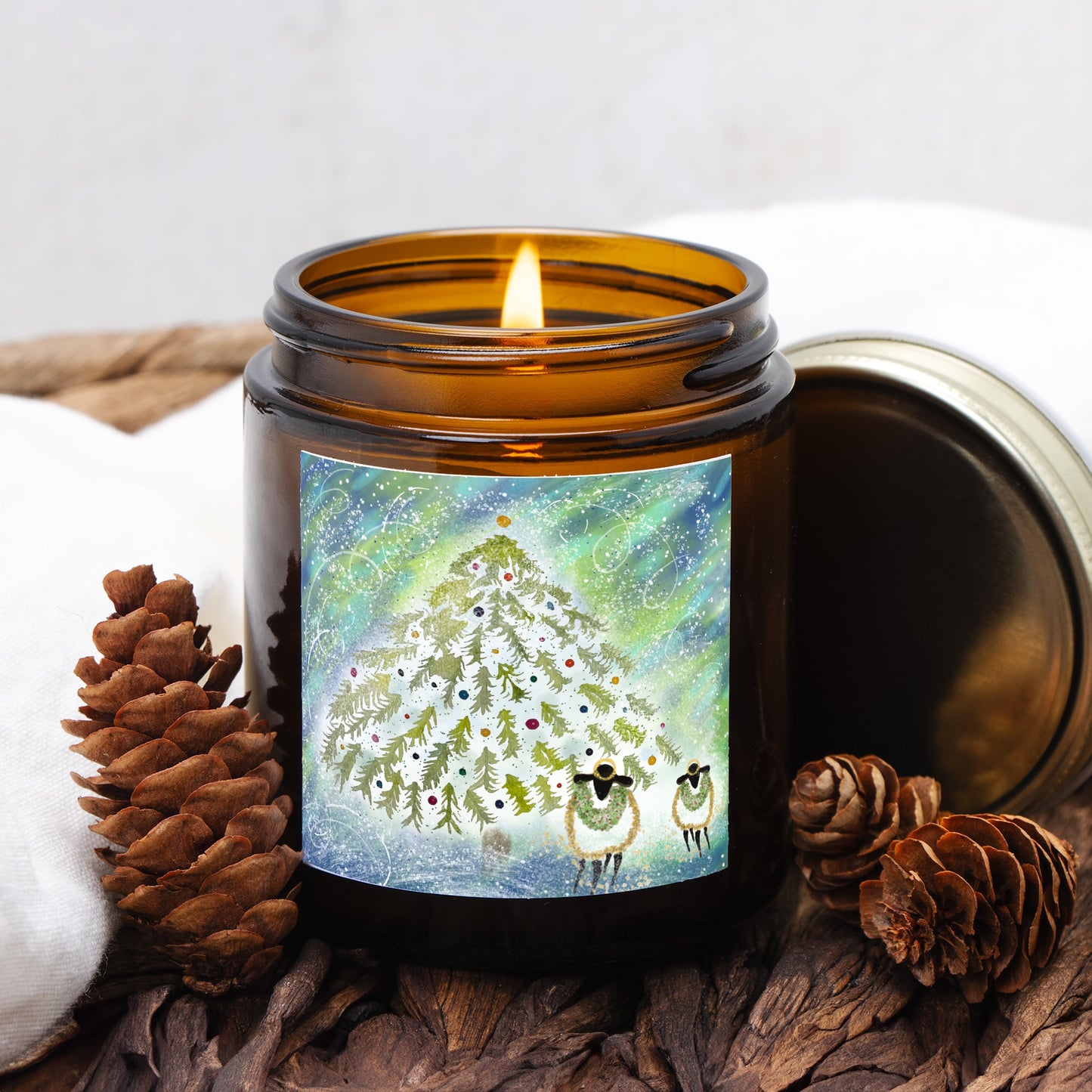 Silent Night Holiday Candle