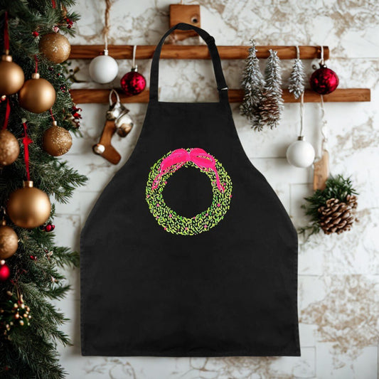 Holiday Apron Wreath (Full-Length)
