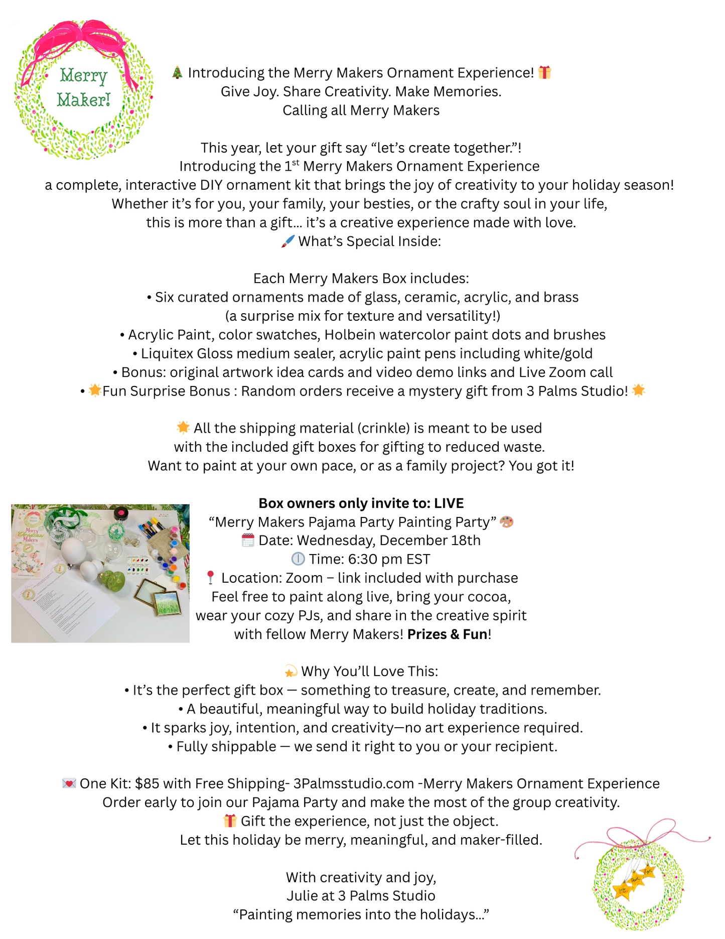 Merry Makers Ornament Experience Kit- Limited Edition