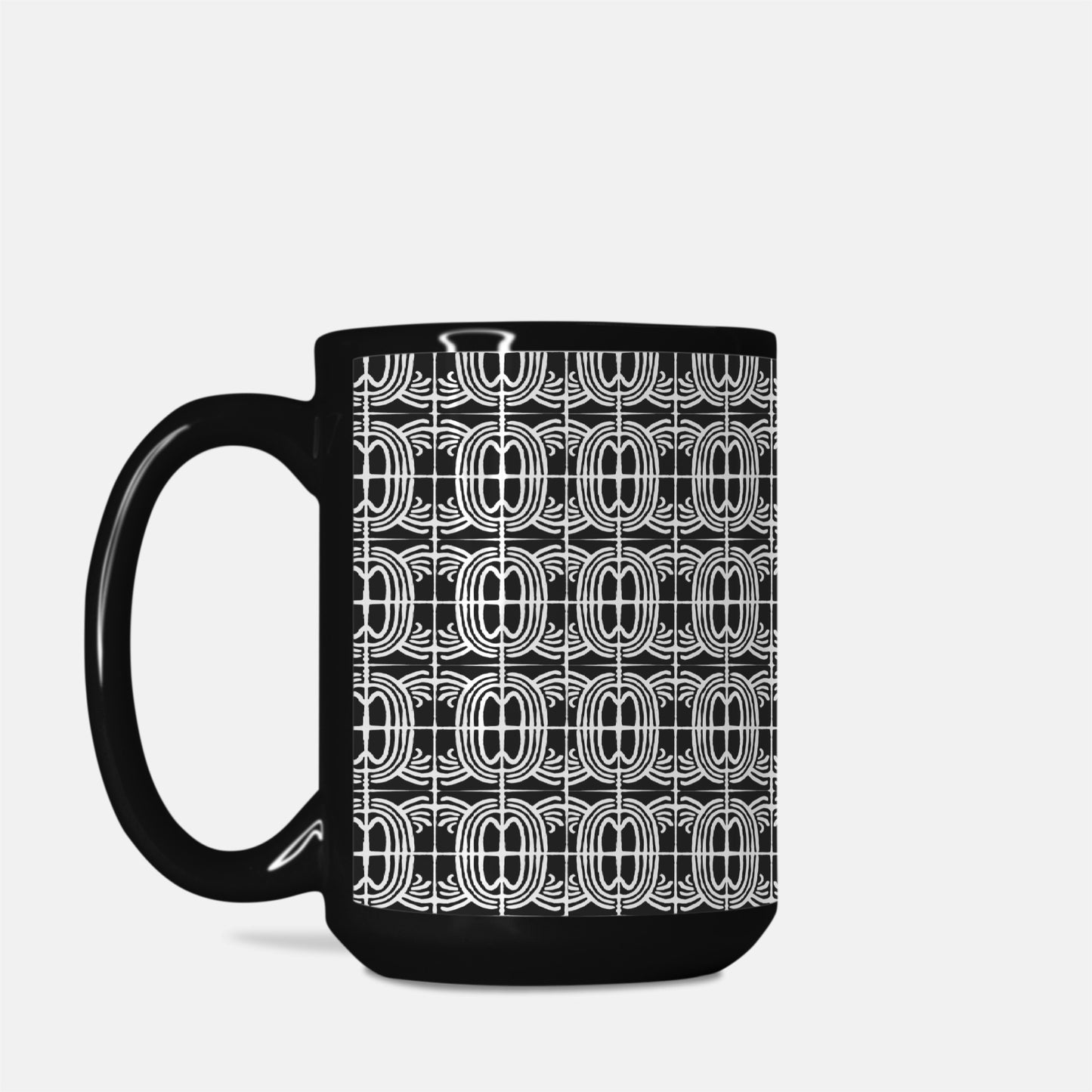 Mug Black Block Print