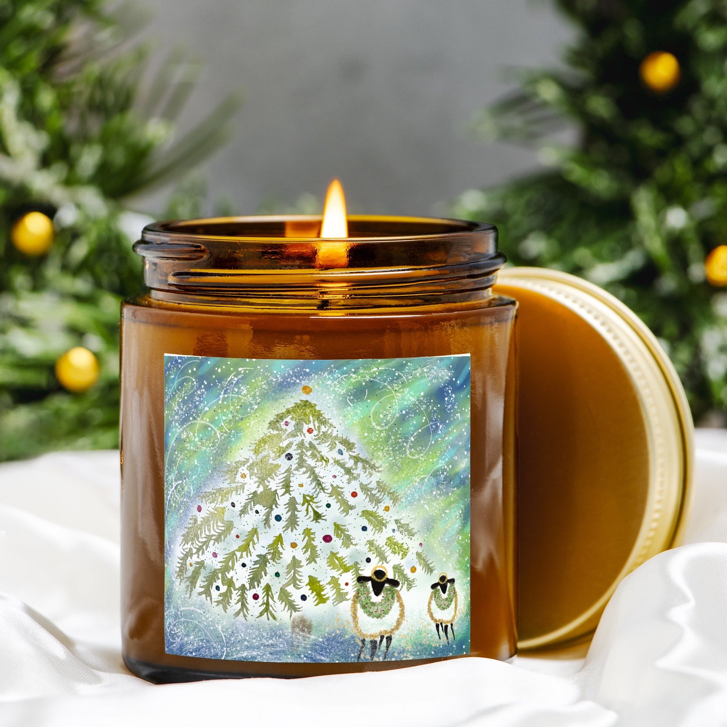 Silent Night Holiday Candle