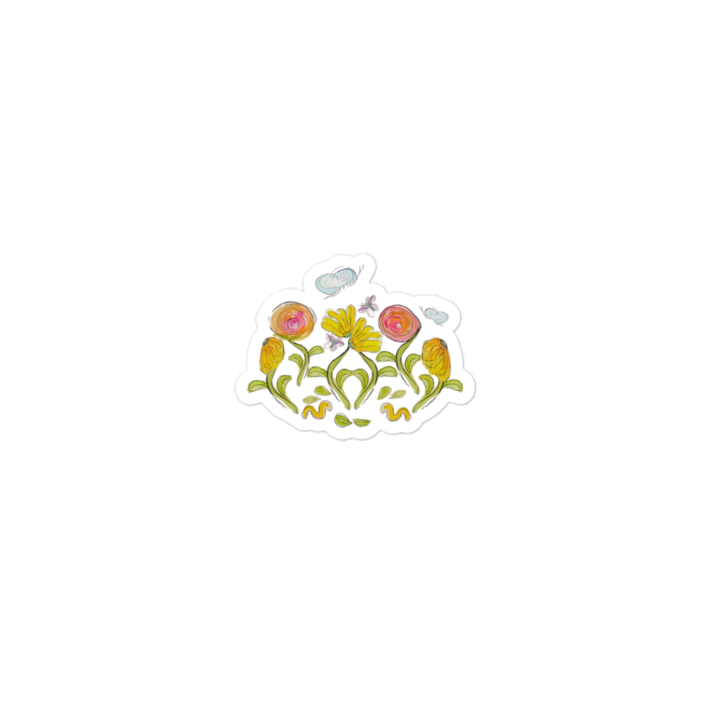3 inch Sticker Color floral