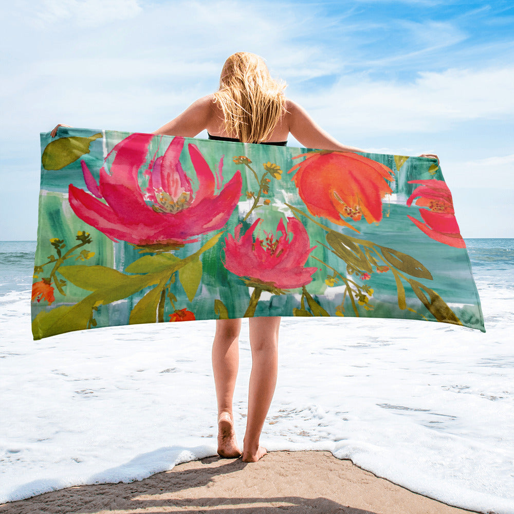 Floral Dreams Beach Towel