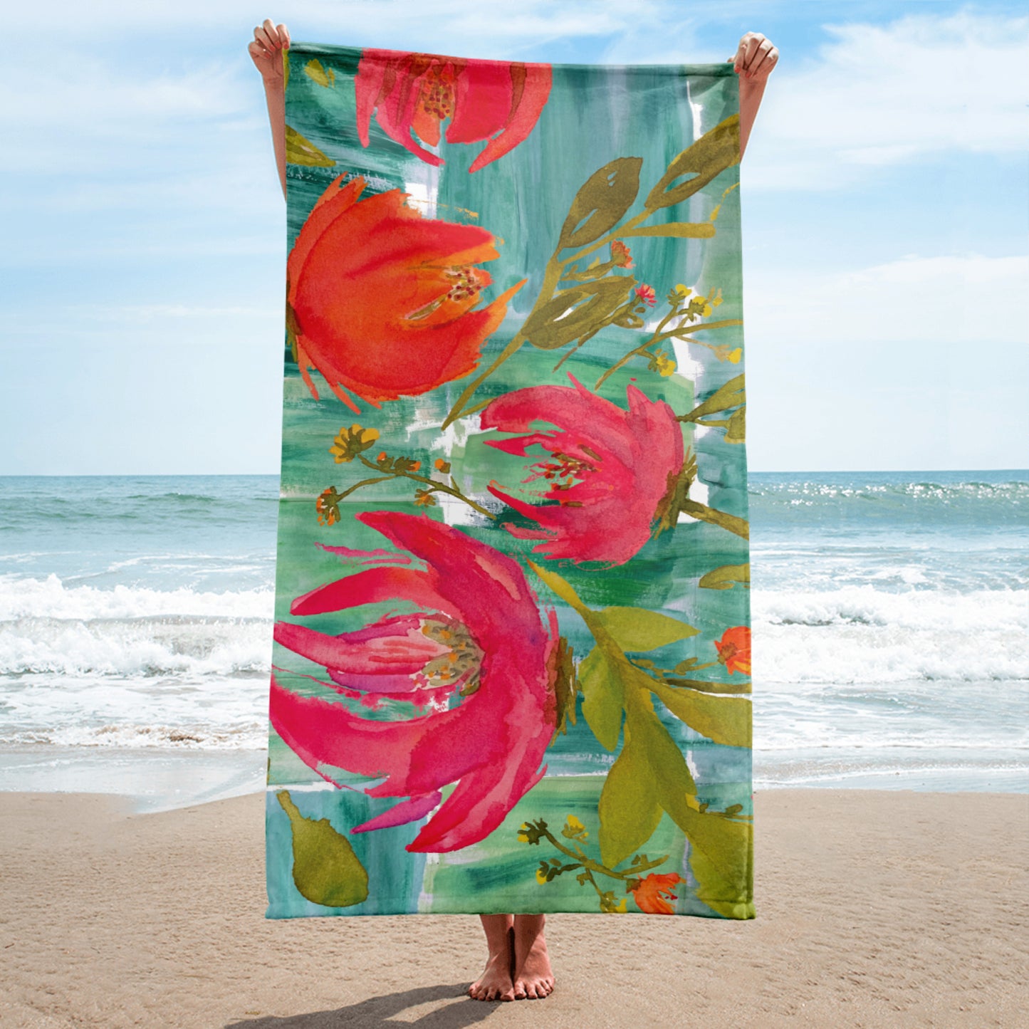 Floral Dreams Beach Towel